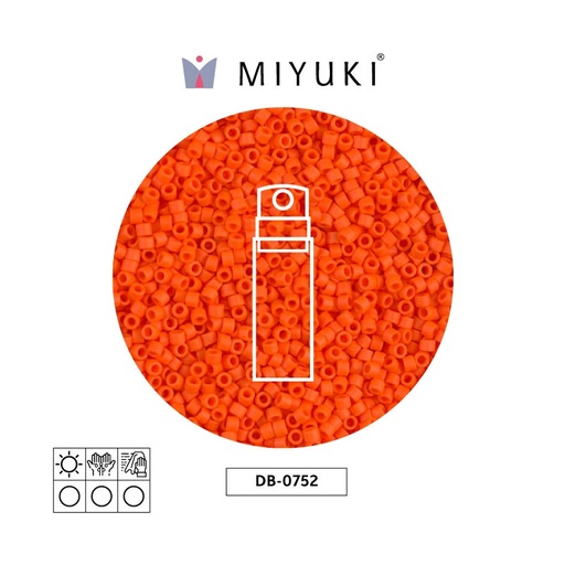 Miyuki delica 11/0 DB0752 mate opaco naranja x 10g