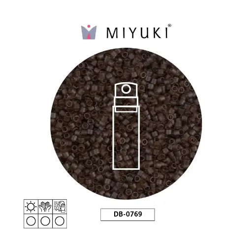 [00991] Miyuki delica 11/0 DB0769 mate transparente taupe x 10g