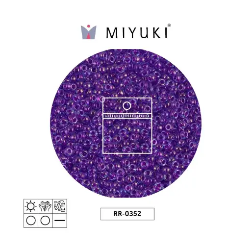 [08531] Mostacilla Miyuki rocalla 11/0 RR0352 fucsia forrado azul brillo x 25g