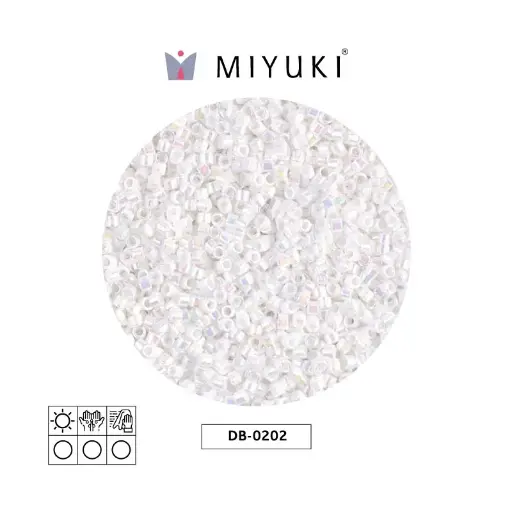 Miyuki delica 11/0 DB0202 blanco perla AB x 50gr