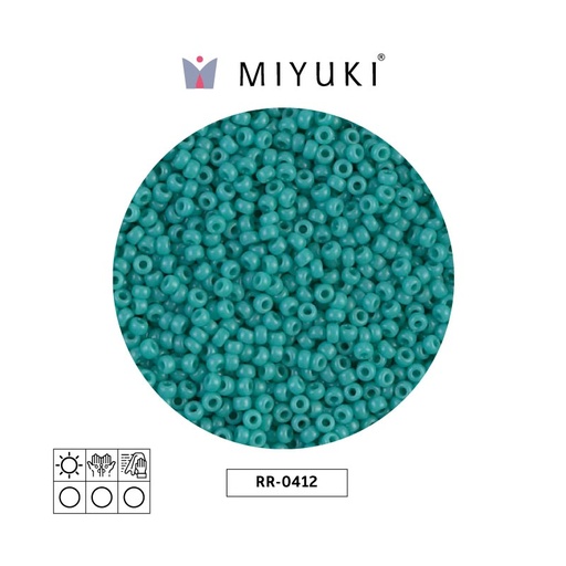 [05106] Mostacilla Miyuki rocalla 11/0 RR0412 opaco azul turquesa verde x 250g