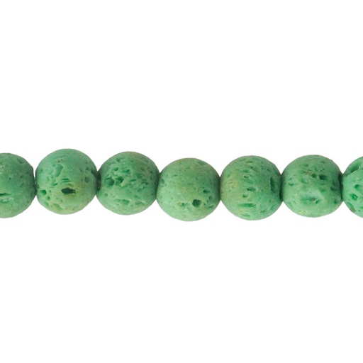 Sarta redonda 6mm volcano verde oliva x 63 unds