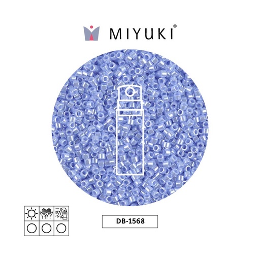 [06982] Miyuki delica 11/0 DB1568 opaco agate azul lusterd x 10g