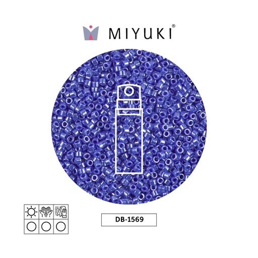 [06858] Miyuki delica 11/0 DB1569 opaco azul lusterr x 10g