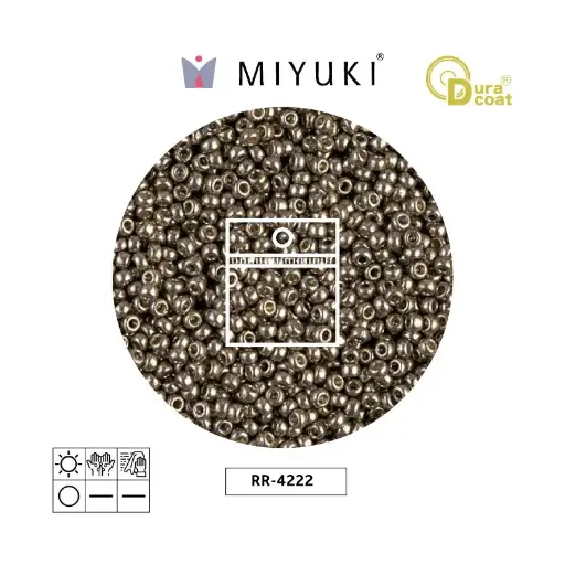 [06105] Mostacilla Miyuki rocalla 11/0 RR4222 galvanizado pewter x 25g