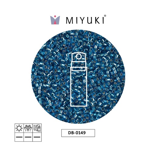 [02956] Miyuki delica 11/0 DB0149 plateado aquamarine x 10g