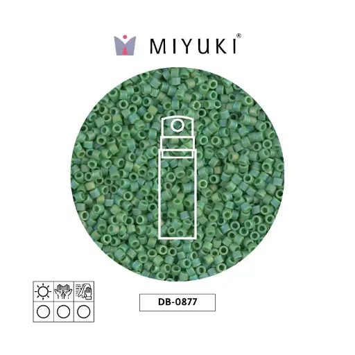 [03042] Miyuki delica 11/0 DB0877 mate opaco verde AB x 10g