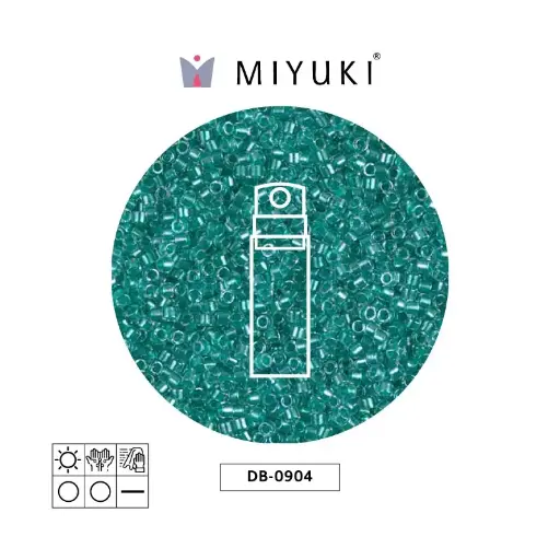 [07269] Miyuki delica 11/0 DB0904 sparkling azul verde forrado x 10g