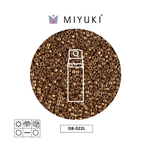 Miyuki delica 11/0 DB0022L claro bronce metalizado x 3g