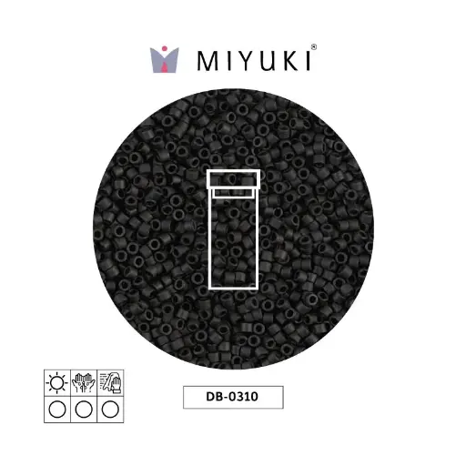 [07185] Miyuki delica 11/0 DB0310 negro mate x 3g