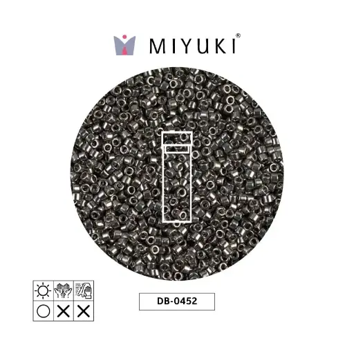 [00410] Miyuki delica 11/0 DB0452 metalizado khaki x 2G
