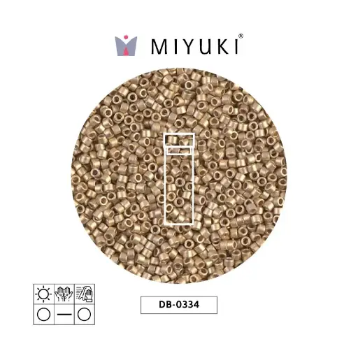 [00333] Miyuki delica 11/0 DB0334 matt metalizado oscuro yell x 2G