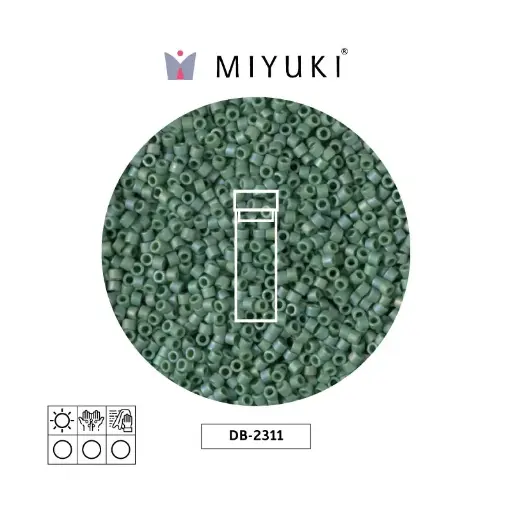 [05133] Miyuki delica 11/0 DB2311 opaco turtle verde AB x 2G