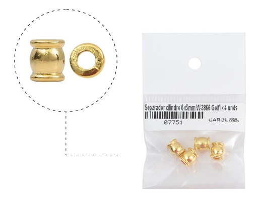 [07751] Separador cilindro 6x5mm W-3866/Golfi x 4 unds