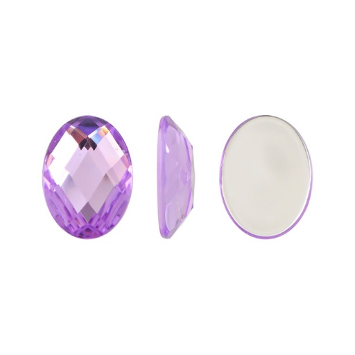 [04865] Acrilico K1029 oval plano 13x18mm violet 9 x und
