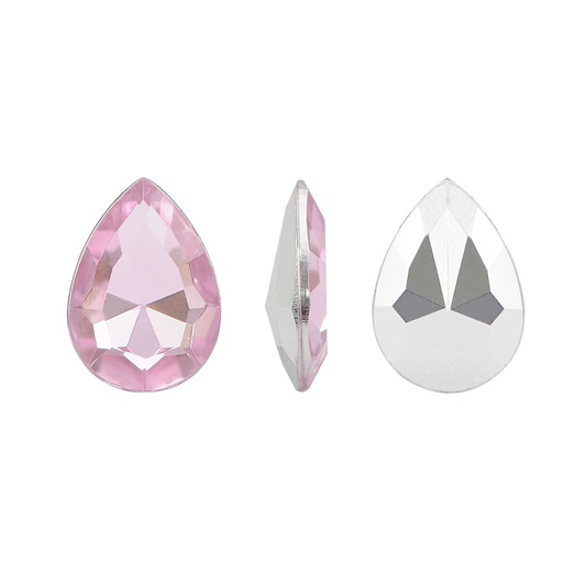 [04889] Acrilico K1017 gota con cono 10x14mm vintage rose 22 x und