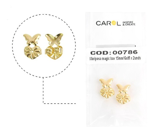 [00786] Mariposa magic bax 15mm/Golfi x par