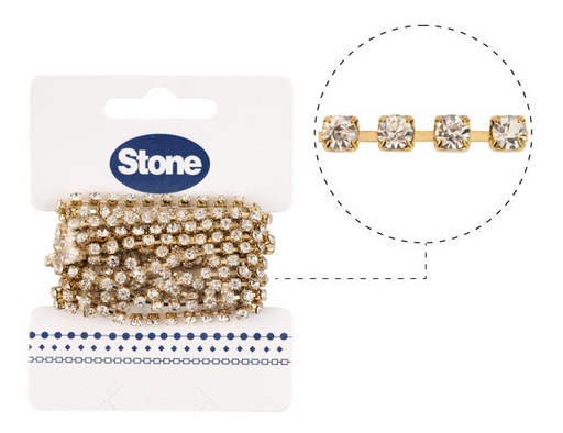 [04304] Cadena strass MCSS12/GP crystal x 2m