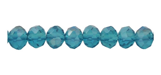 [04376] Murano rondela facetada 4mm indicolite 25AB x 142unds