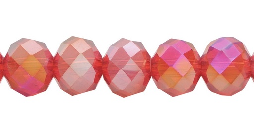 Murano rondela facetada 10mm light siam 38AB x 70unds