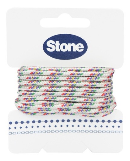Cordon paracord 3mm blanco/mix #9 x 3m