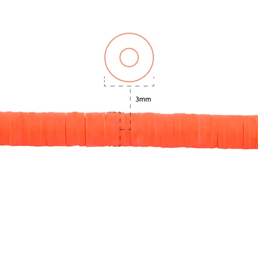 [04460] Sarta fimo disco 3mm 012 naranja x 39cm
