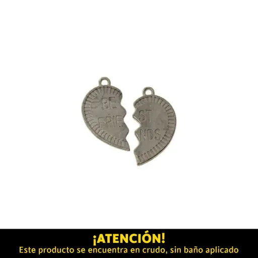 [06696] Dije corazon best friend W-3493/R 24x13mm x set