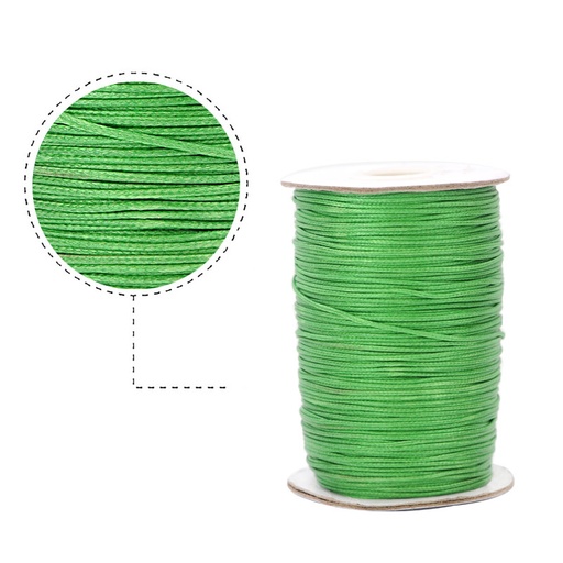 [02051] Cordon vibora 1mm 155 verde x rollo 160m