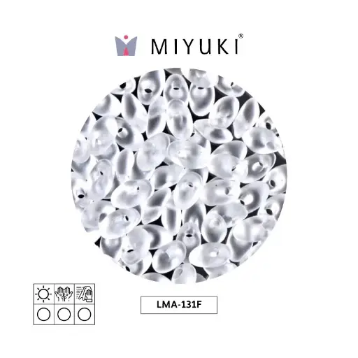 [09886] Miyuki long magatama 4x7mm LMA0131F mate cristal x 250g