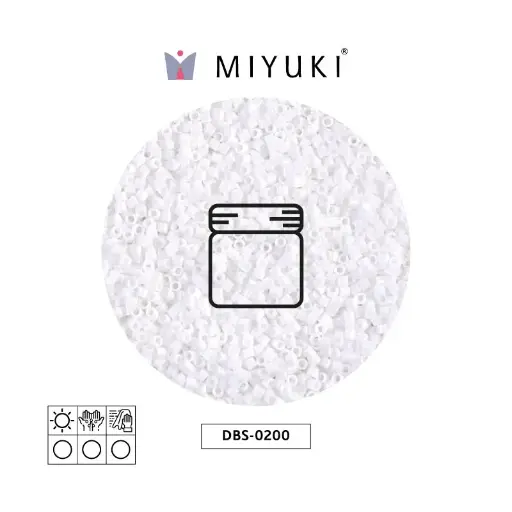 [03927] Miyuki delica 15/0 DBS0200 opaco tiza blanco x 5g
