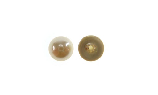 Media perla sintetica base plana 1H 18mm cream A-03 x und