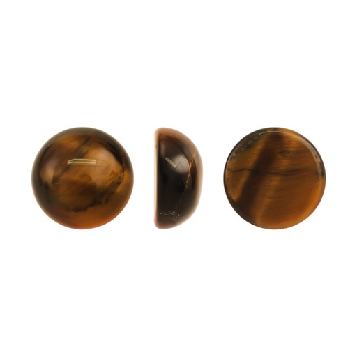 [07885] Cabuchón redondo 10mm ojo de tigre x und