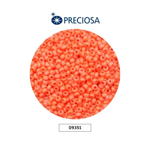 [17493] Mostacilla checa preciosa 8/0 3mm 09351 OP coral x 500g