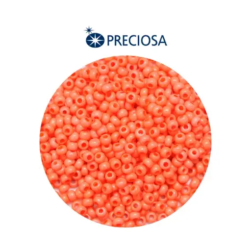 [17493] Mostacilla checa preciosa 8/0 3mm 09351 OP coral x 500g