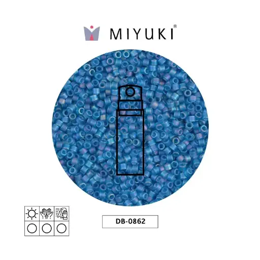[30278] Miyuki delica 11/0 DB0862 mate transparente capri azul AB x 10g