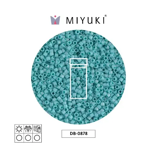 [24960] Miyuki delica 11/0 DB0878 mat op turquoi AB x 3g