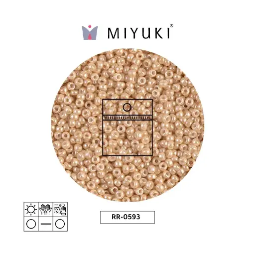 [13476] Mostacilla Miyuki rocalla 11/0 RR0593 claro caramel brillo x 25g