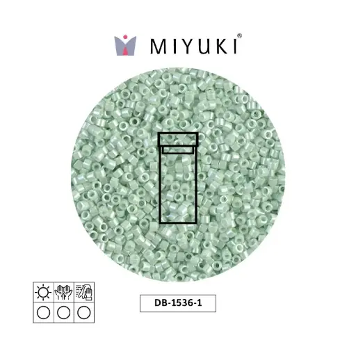 [31241] Miyuki delica 11/0 DB1536-1 verde menta ceylon perlado x 3g