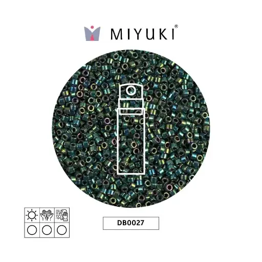 [02398] Miyuki delica 11/0 DB0027 metalizado azul verdoso AB x 10g
