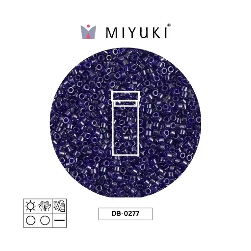 [13846] Miyuki delica 11/0 DB0277 transparent cobalt luster x 3g
