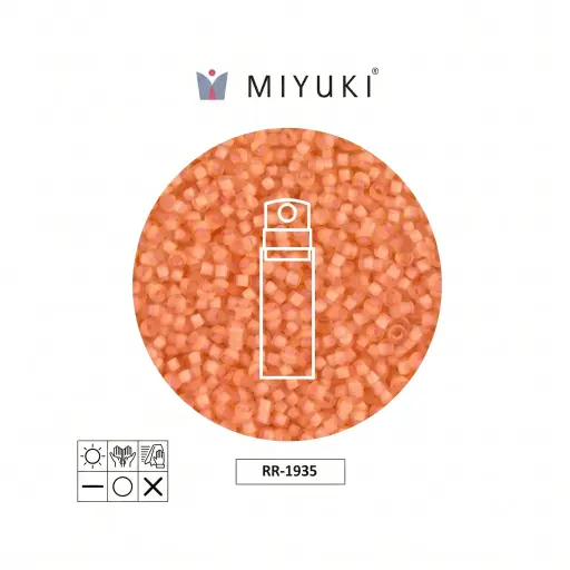 [20547] Mostacilla Miyuki rocalla 11/0 RR1935 frosted salmon light topaz x 10g