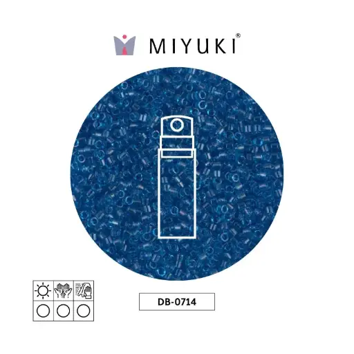 [21059] Miyuki delica 11/0 DB0714 transparente capri azul x 10g