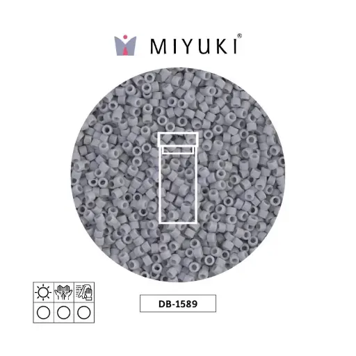 [12753] Miyuki delica 11/0 DB1589 mate opaco ghost gris x 3g