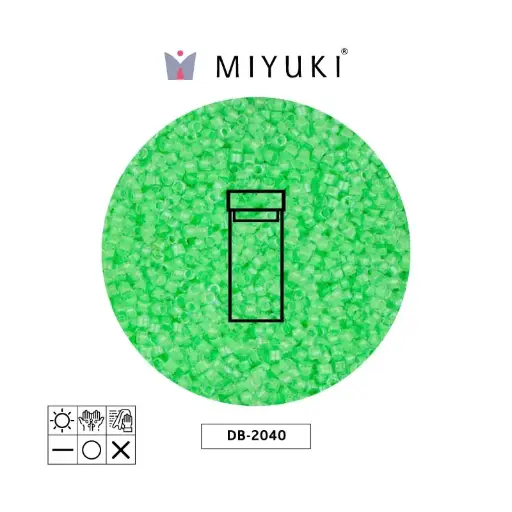 [16706] Miyuki delica 11/0 DB2040 neon verde x 3gr