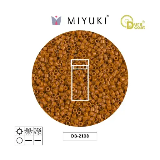[14202] Miyuki delica 11/0 DB2108 opaco kiwi Duracoat x 3gr