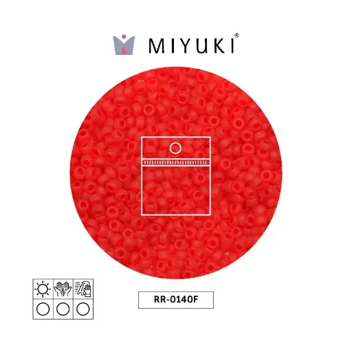 [26981] Mostacilla Miyuki rocalla 11/0 RR0140F transparente salmon alabaster mate x 25g