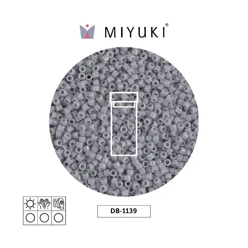 [17525] Miyuki delica 11/0 DB1139 opaco ghost gris x 3g