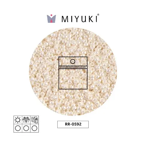 [17205] Mostacilla Miyuki rocalla 11/0 RR0592 antique marfil perla Ceylon perlado x 25g