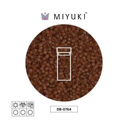 [10568] Miyuki delica 11/0 DB0764 mate transparente oscuro cafe x 3g