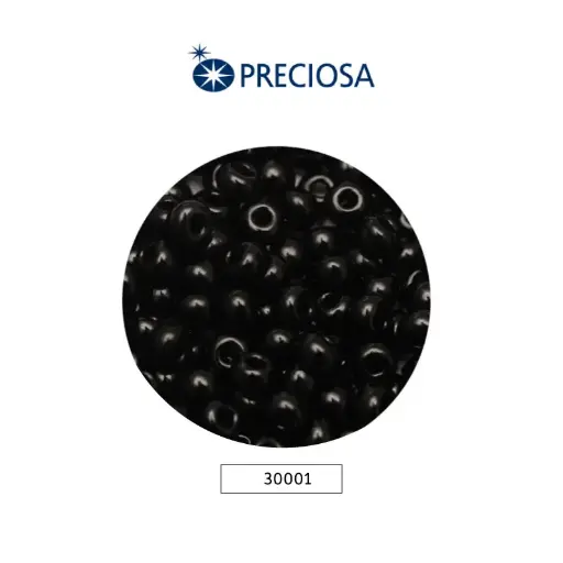 [30001] Mostacilla checa preciosa 6/0 4mm 23980 negro x 50g